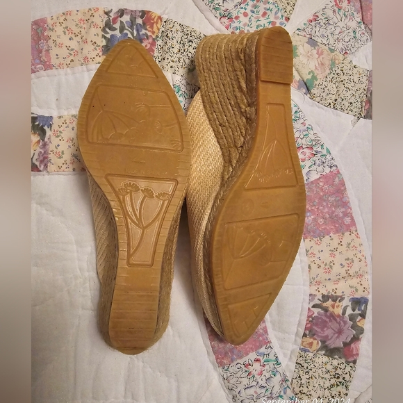 ERIC MICHAEL Womens Collete Woven Mule Jute Wedge Heel Espadrilles Beige Size 38 - Picture 3 of 8